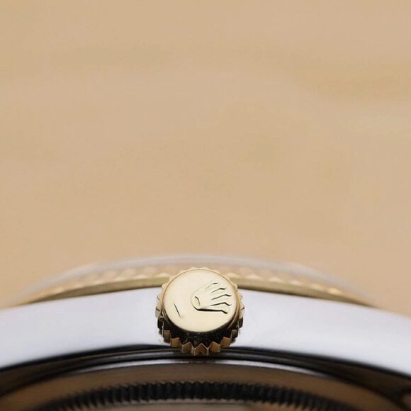 ROLEX MENS DATEJUST 18K GOLD STAINLESS STEEL CHAMPAGNE DIAL TWO TONE WATCH - Picture 9 of 9